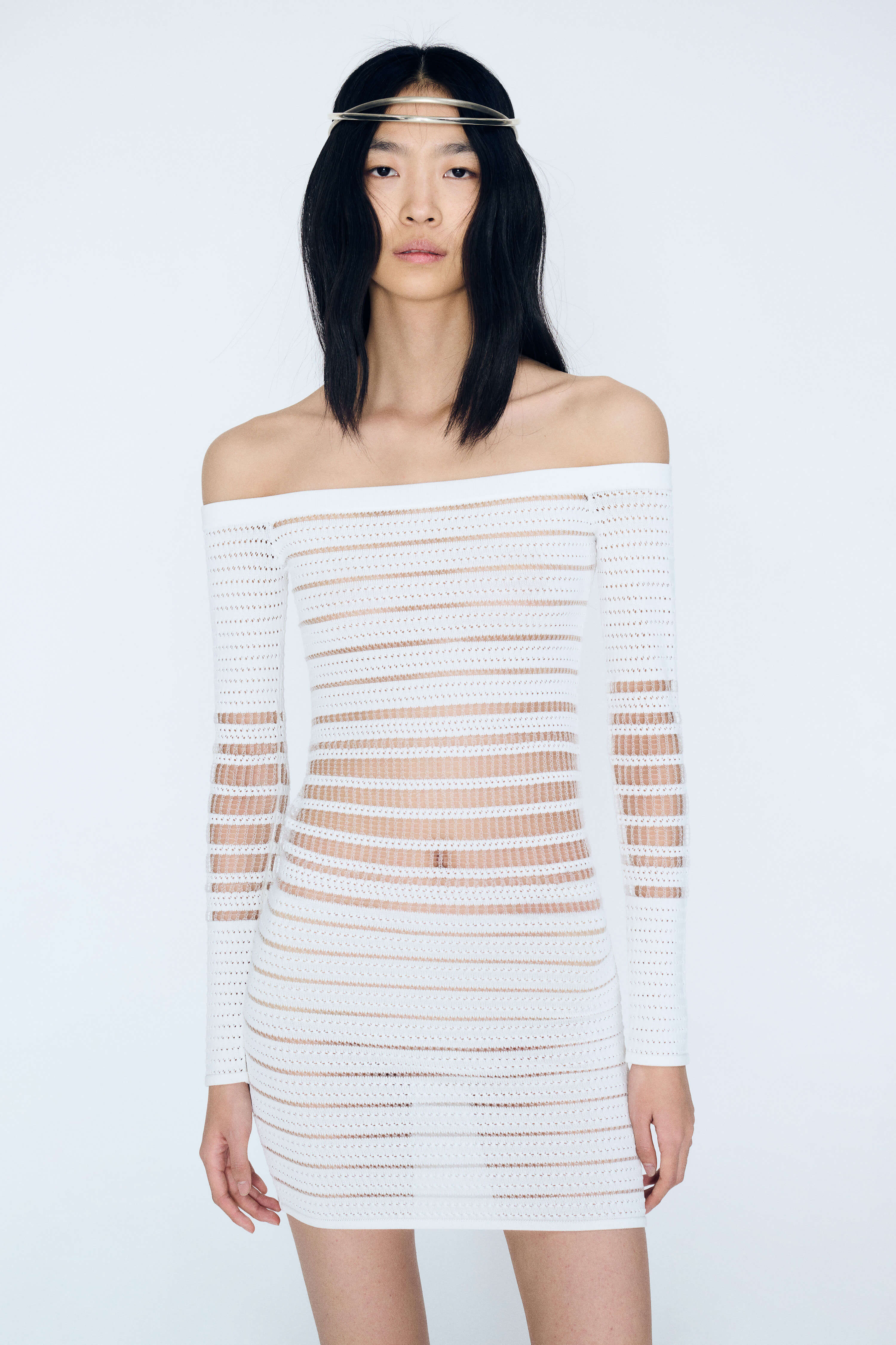 Product Gallery Media 2 Veiled Mini Dress in White