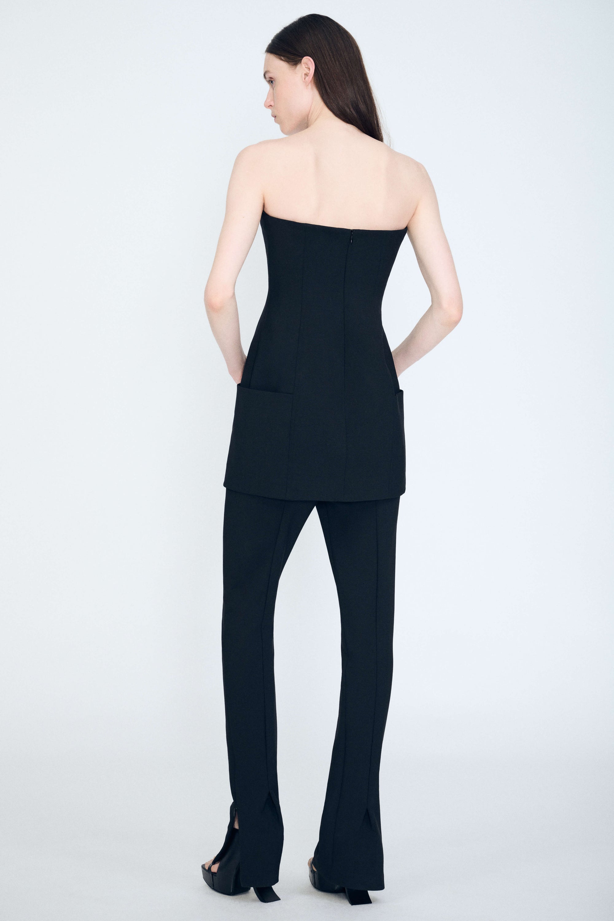 Construct Lock Dress in Black