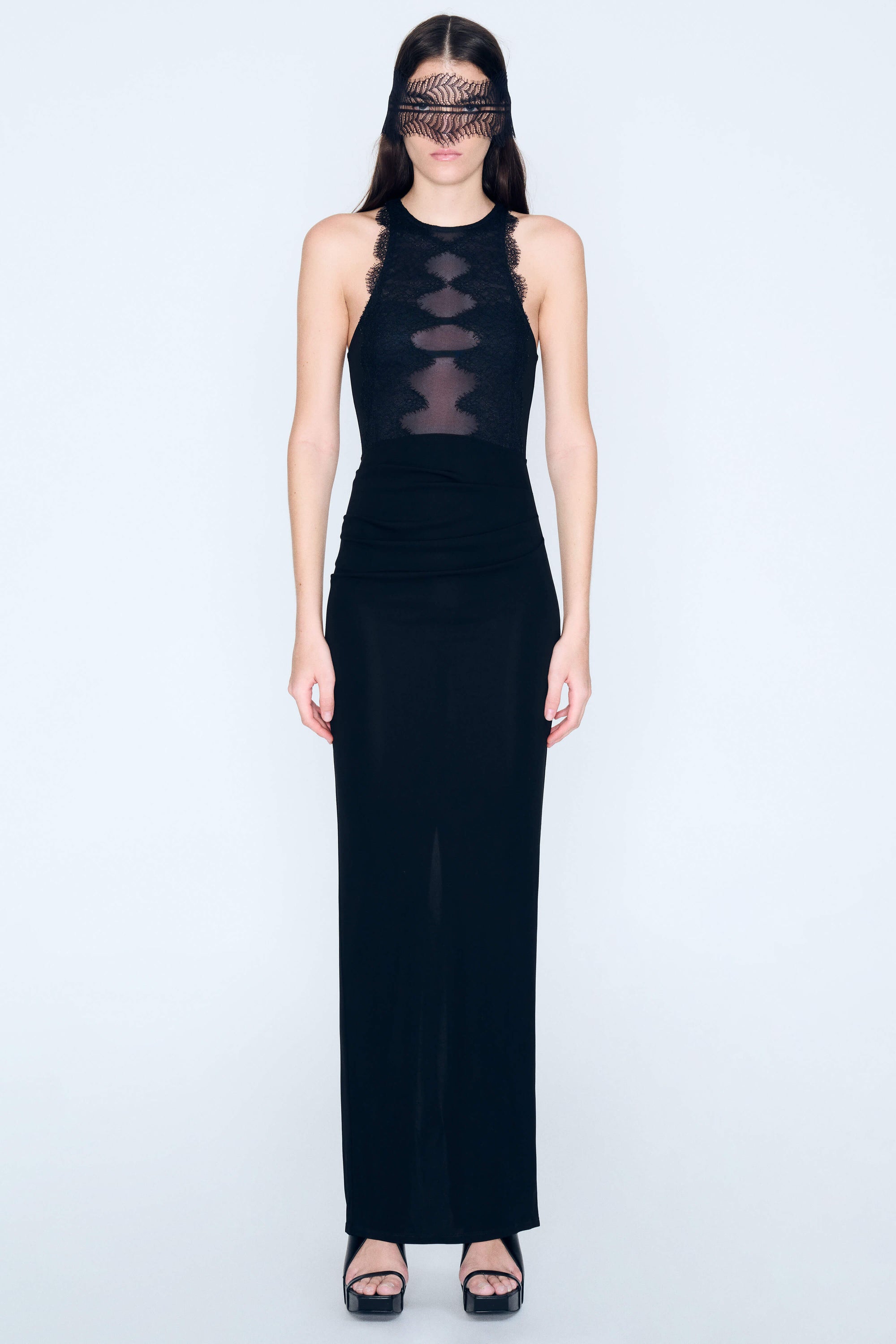 Wave Lace Evening Dress
