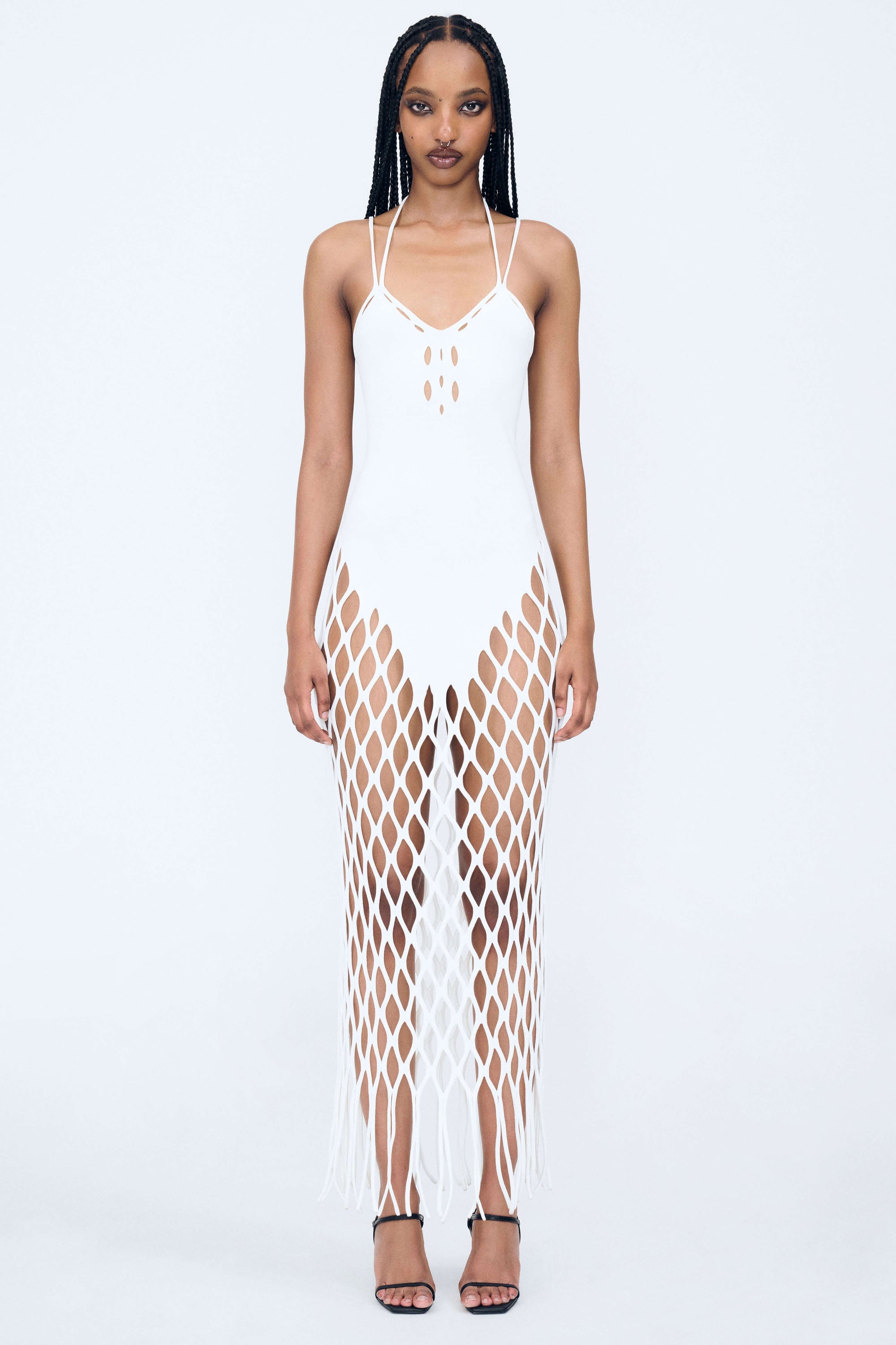 Wing Net Maxi Dress