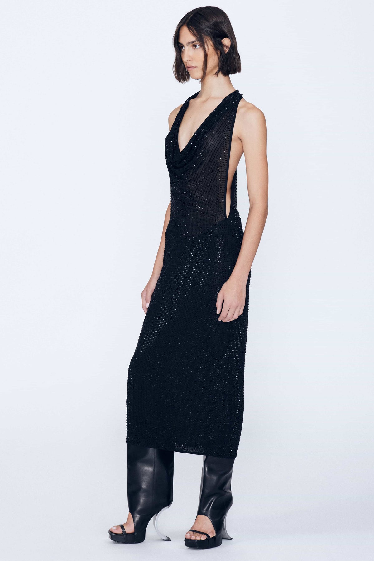 Layered Cowl Dress