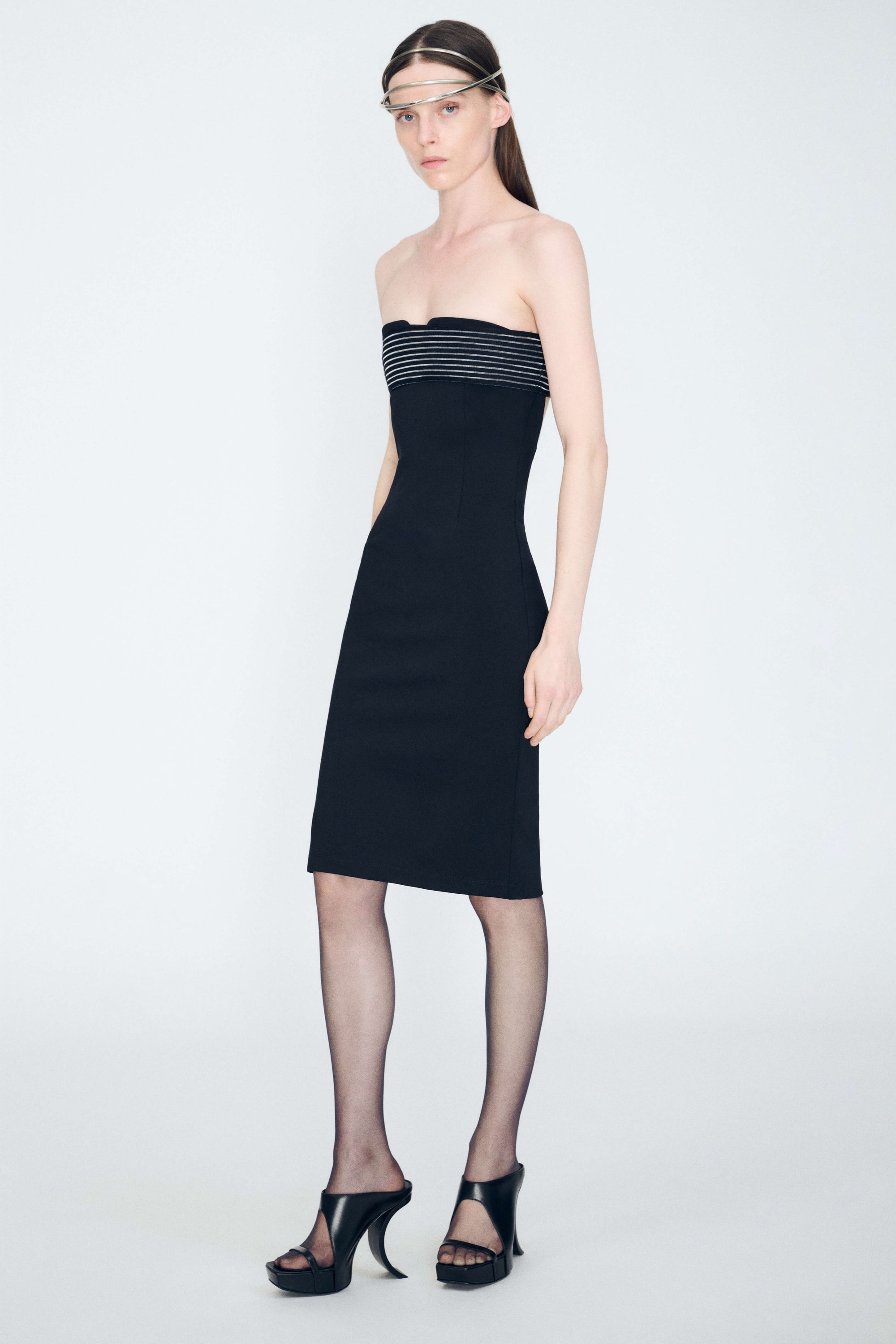 Brace Bra Dress in Black