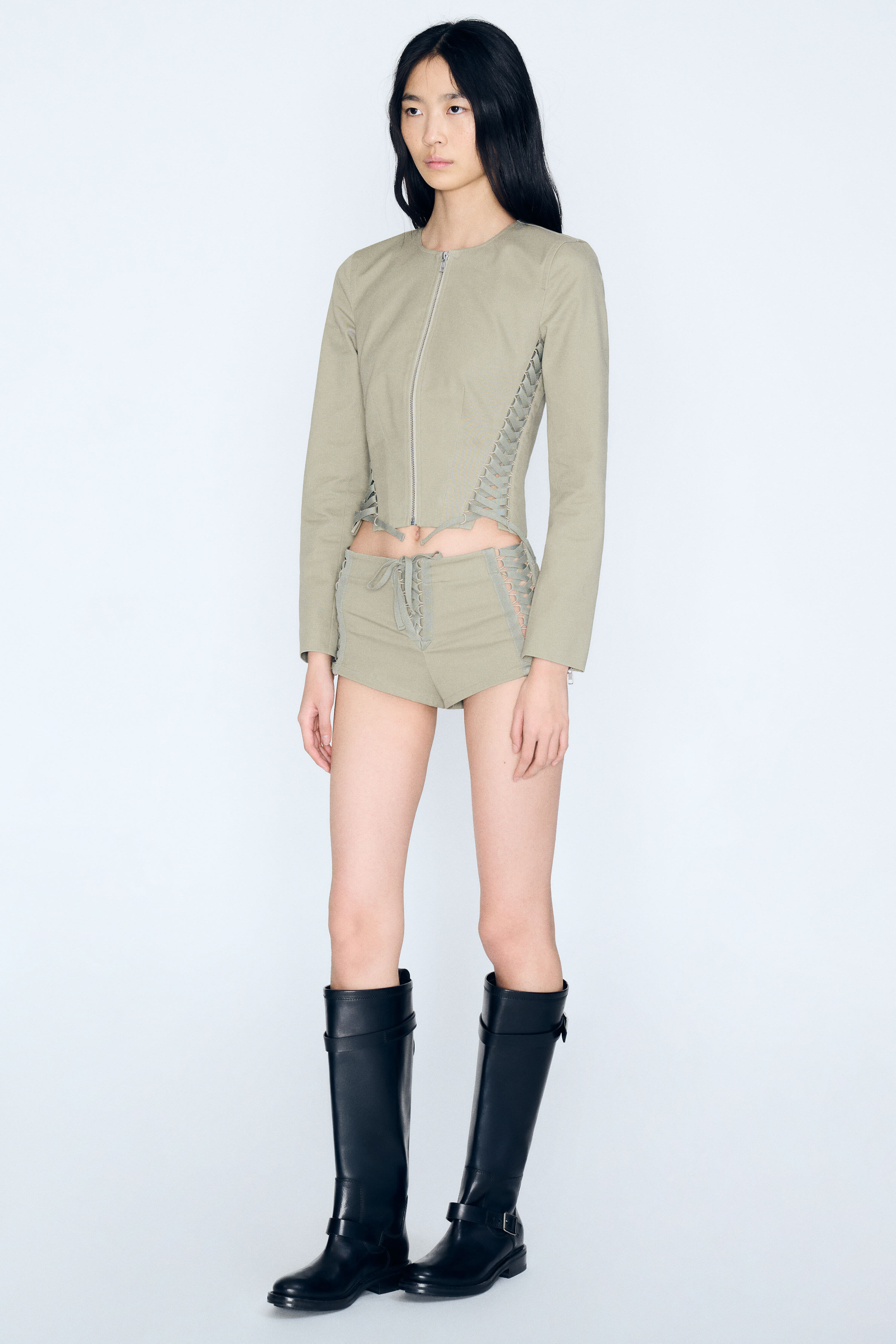 Product Gallery Media 3 Open Lace Up Micro Shorts