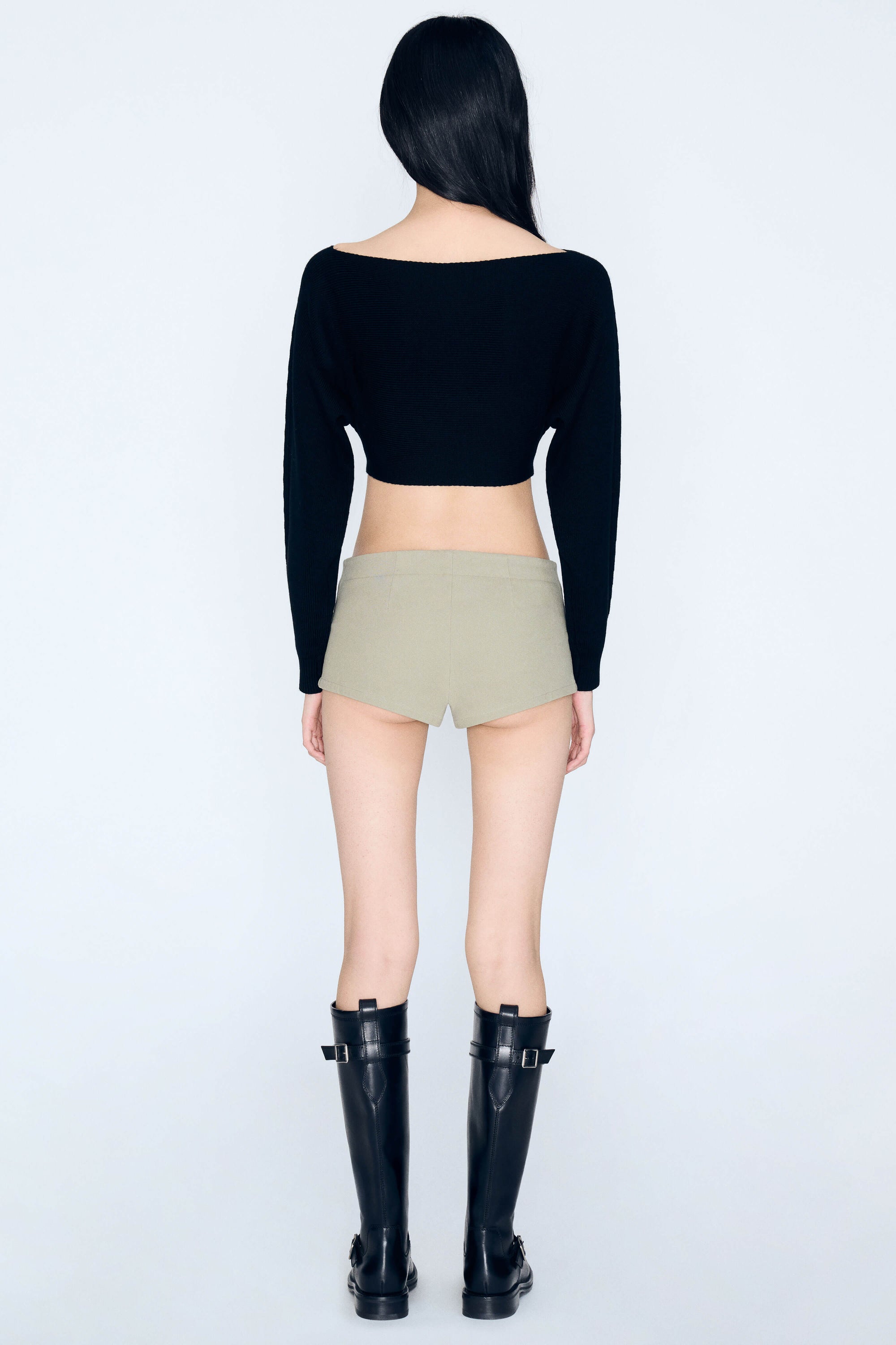 Crop Sweater in Black
