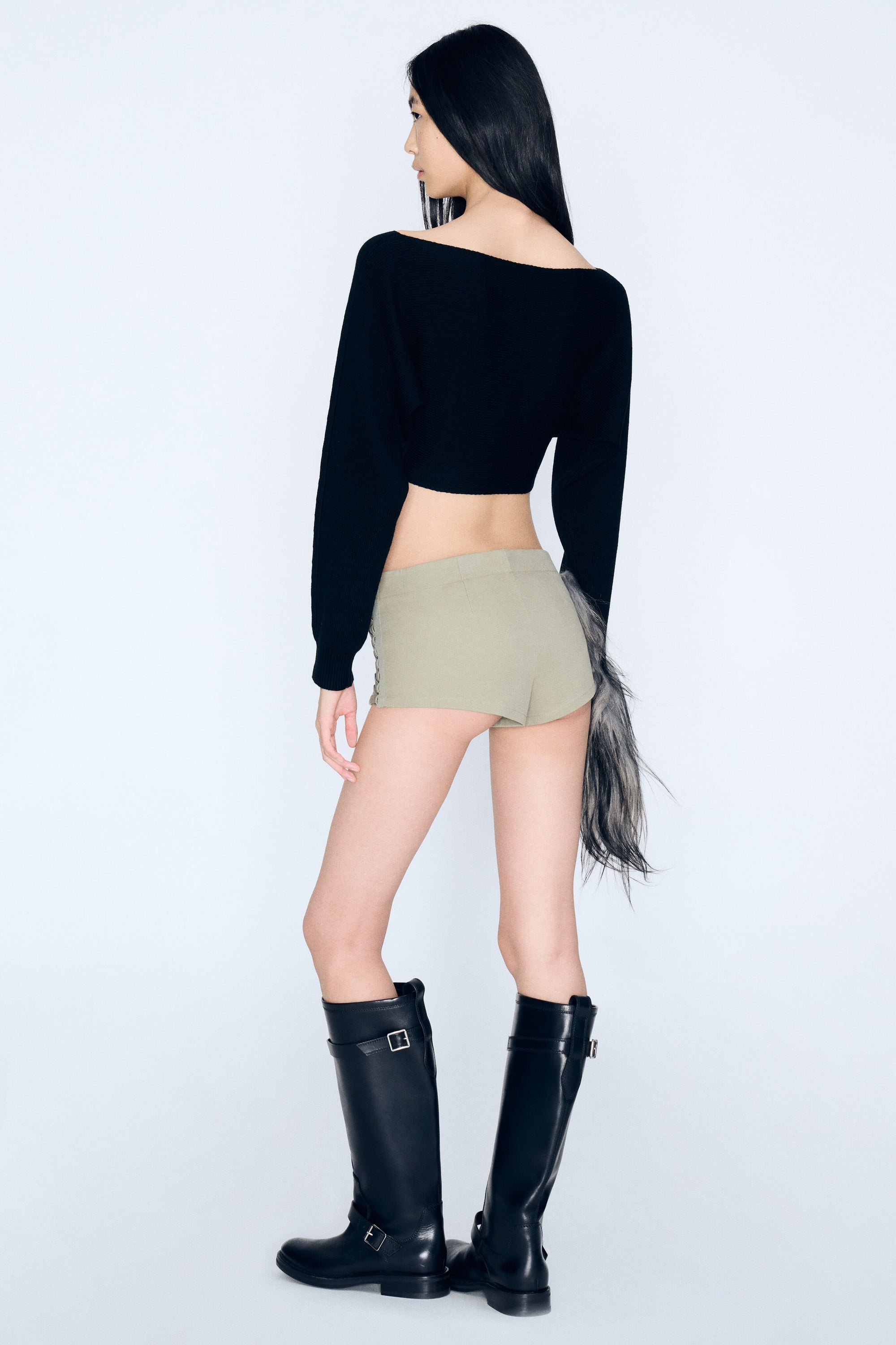 Crop Sweater in Black