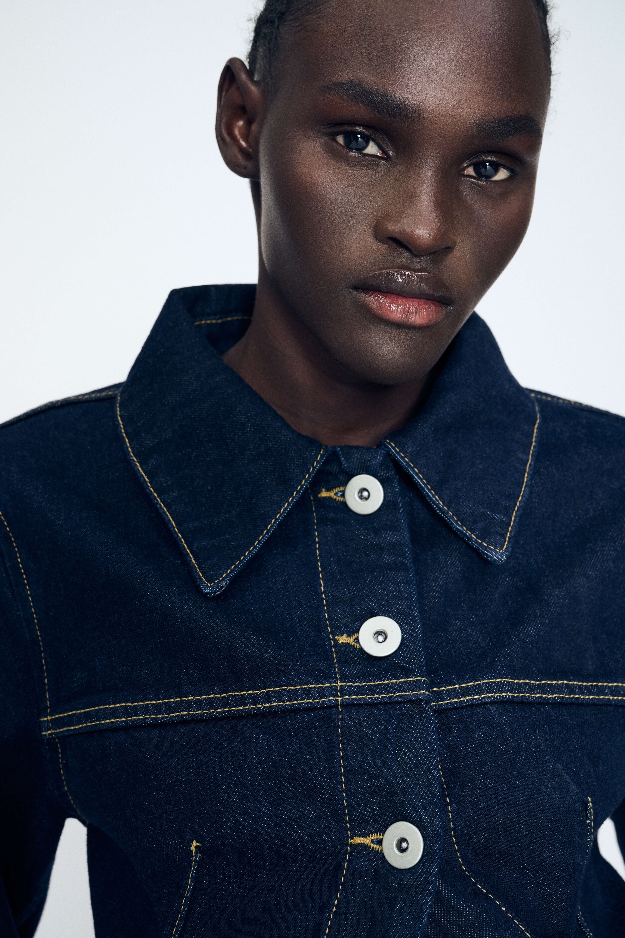 Cinch Back Trucker Jacket in Indigo