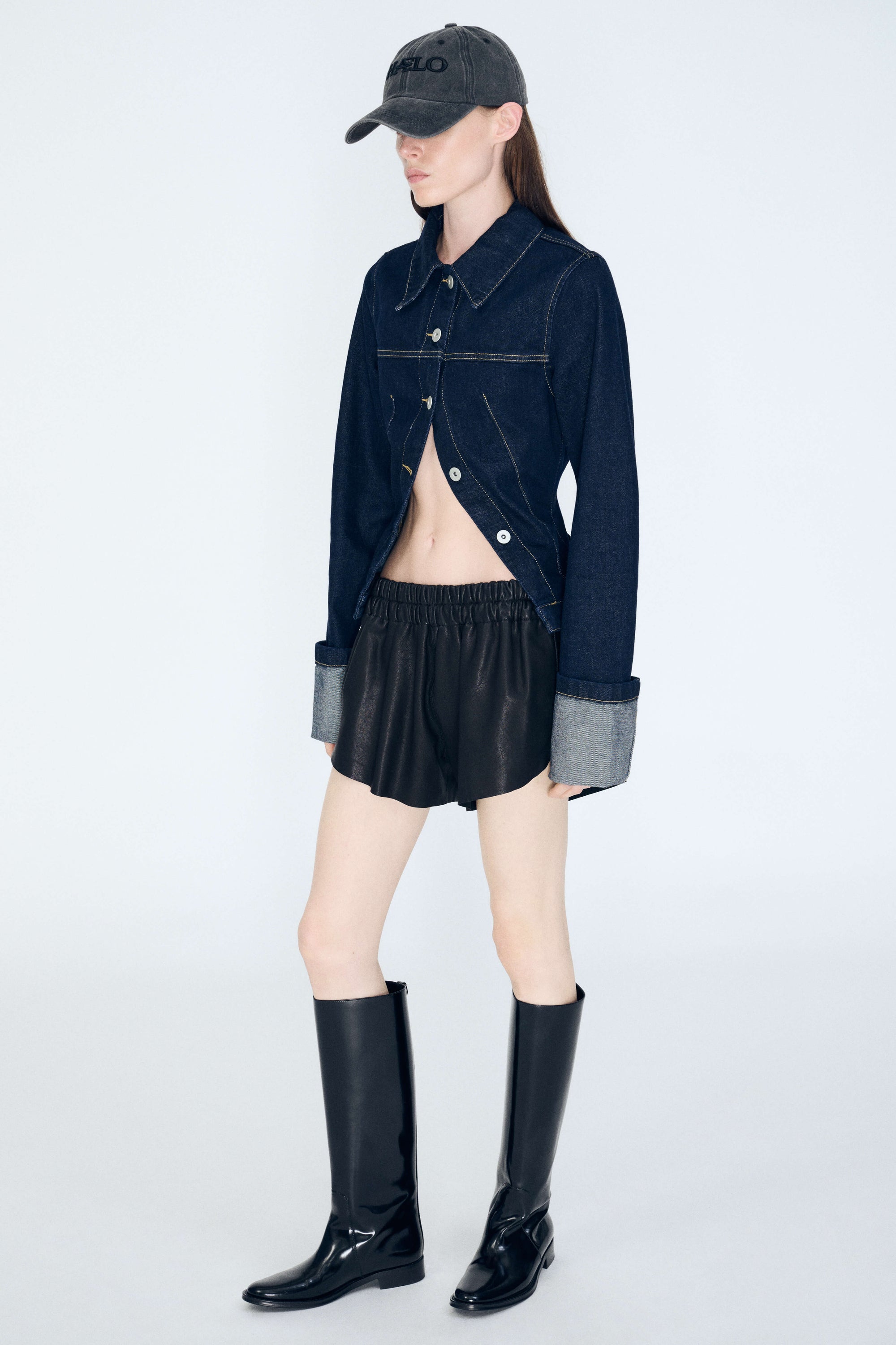 Cinch Back Trucker Jacket in Indigo