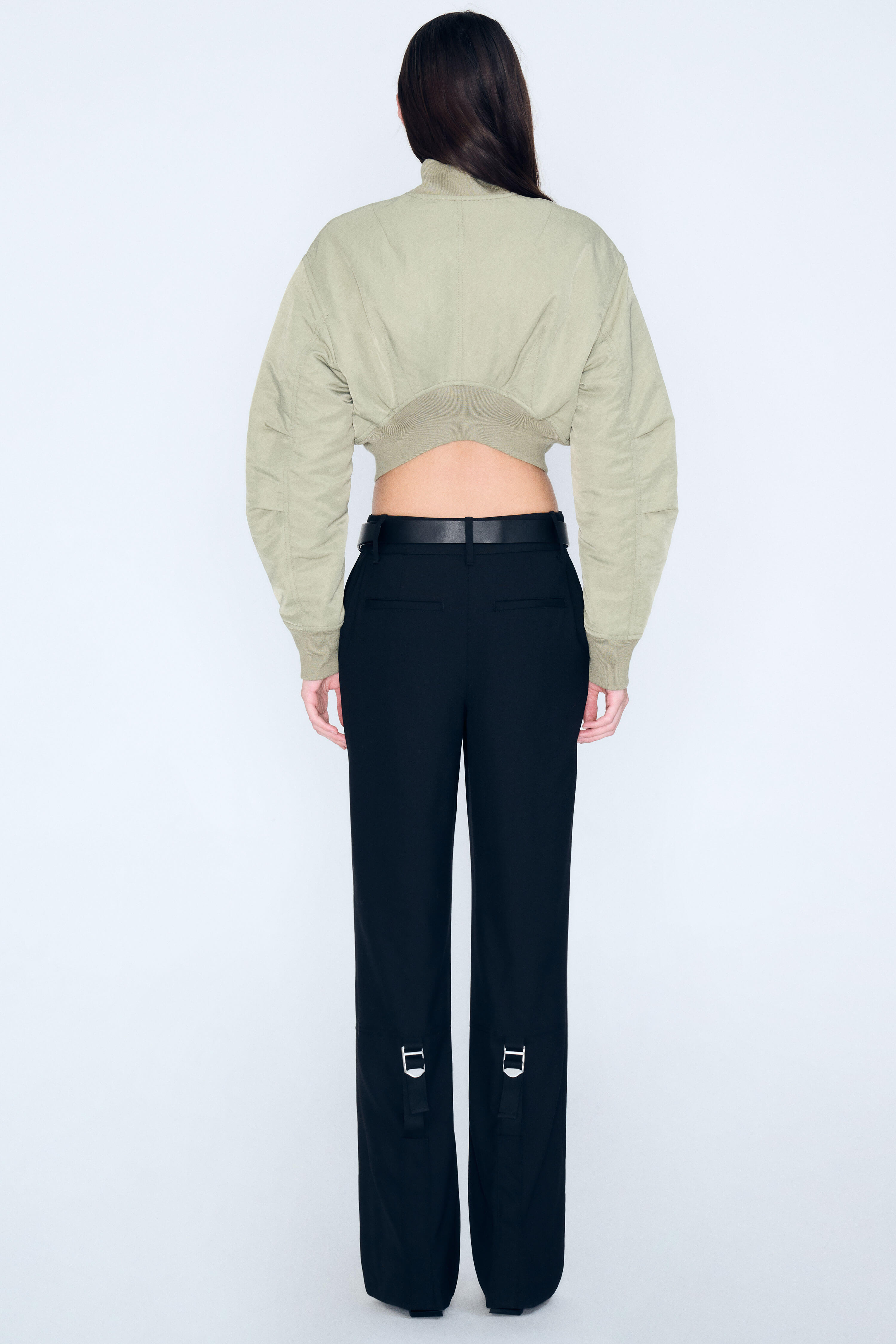 Product Gallery Media 4 Crop Bomber Jacket in Olive
