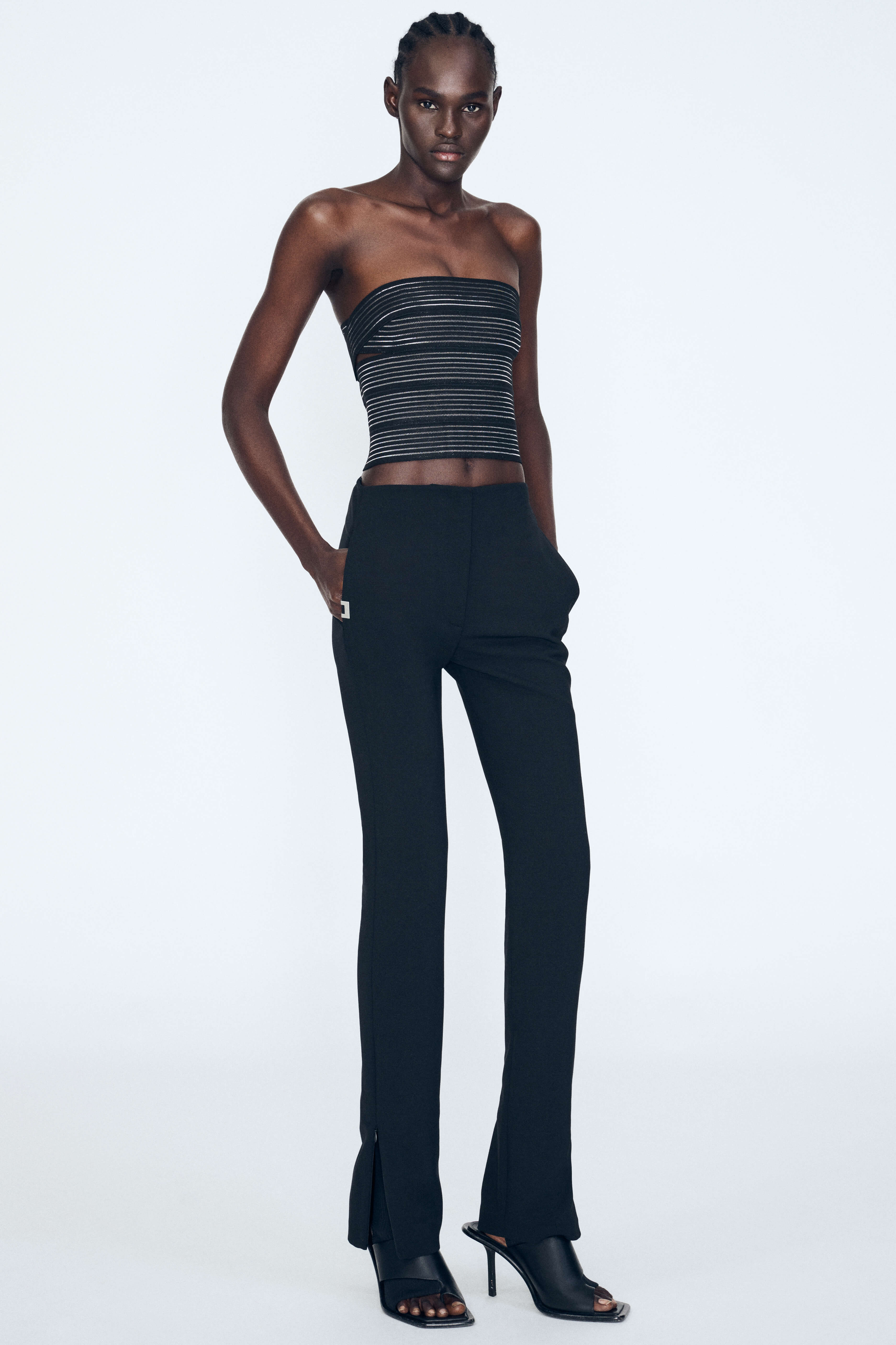 Product Gallery Media 1 Brace Waist Slim Trouser in Black