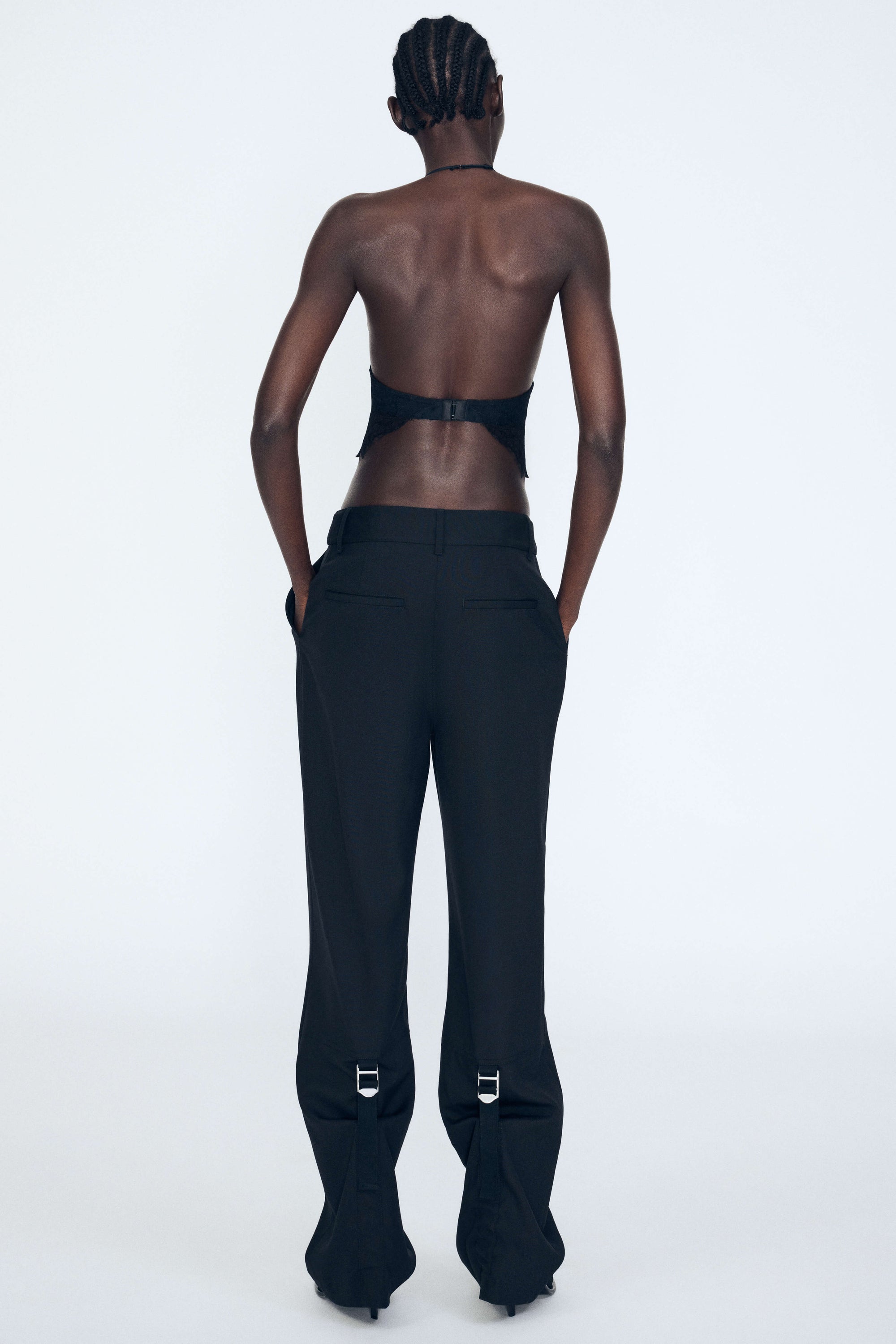 Flex Waist Tailored Trouser in Black