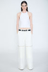 Flex Waist Zip Cargo Pant in Ivory