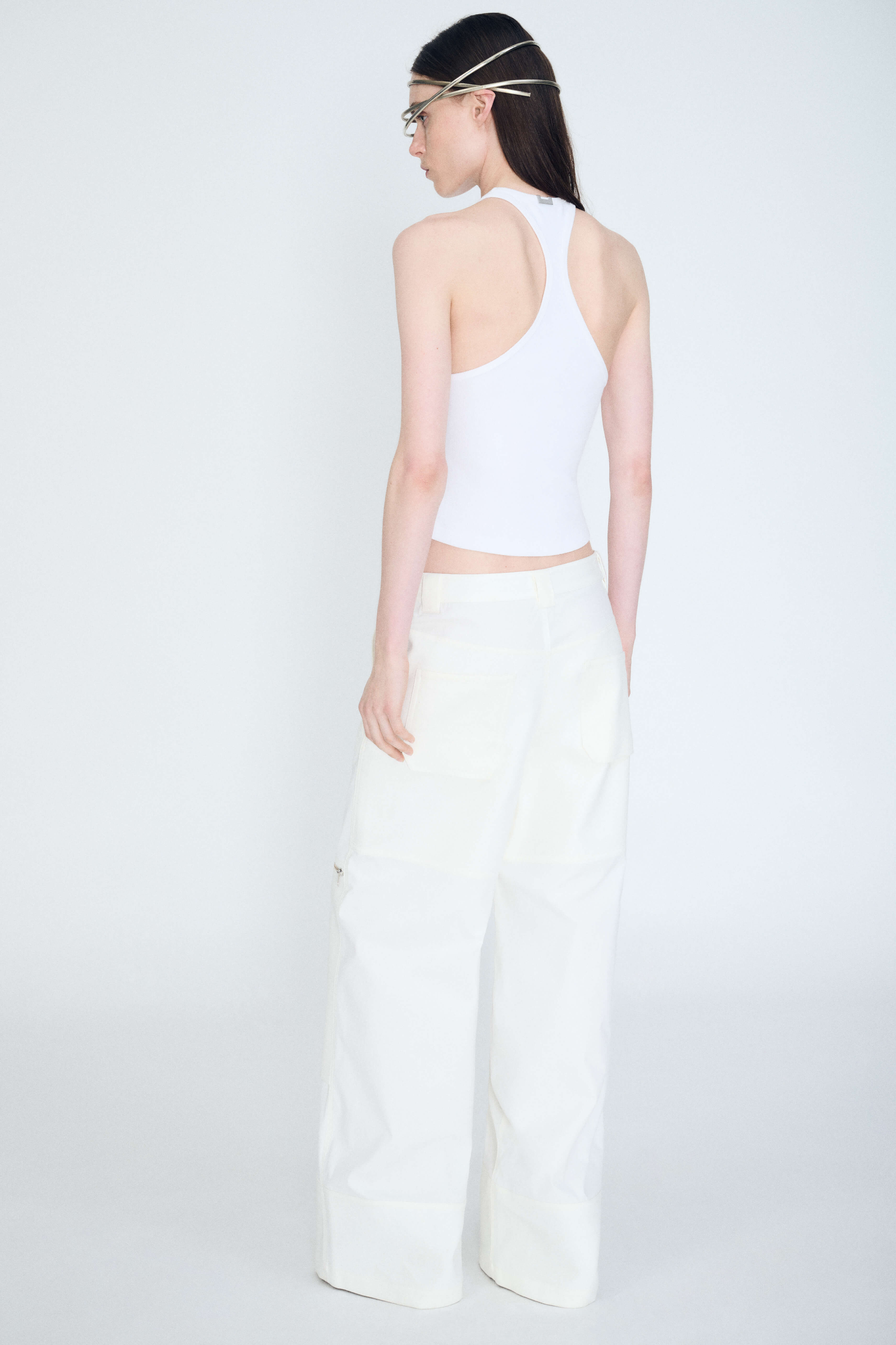 Product Gallery Media 2 Flex Waist Zip Cargo Pant in Ivory