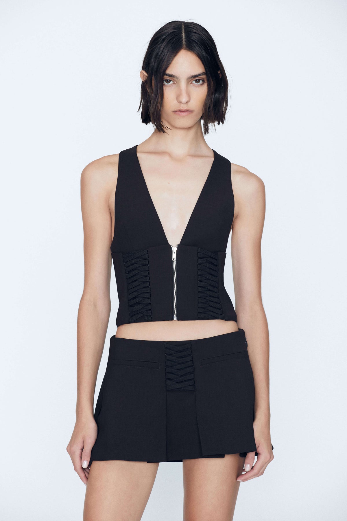 Bind Pleated Skirt