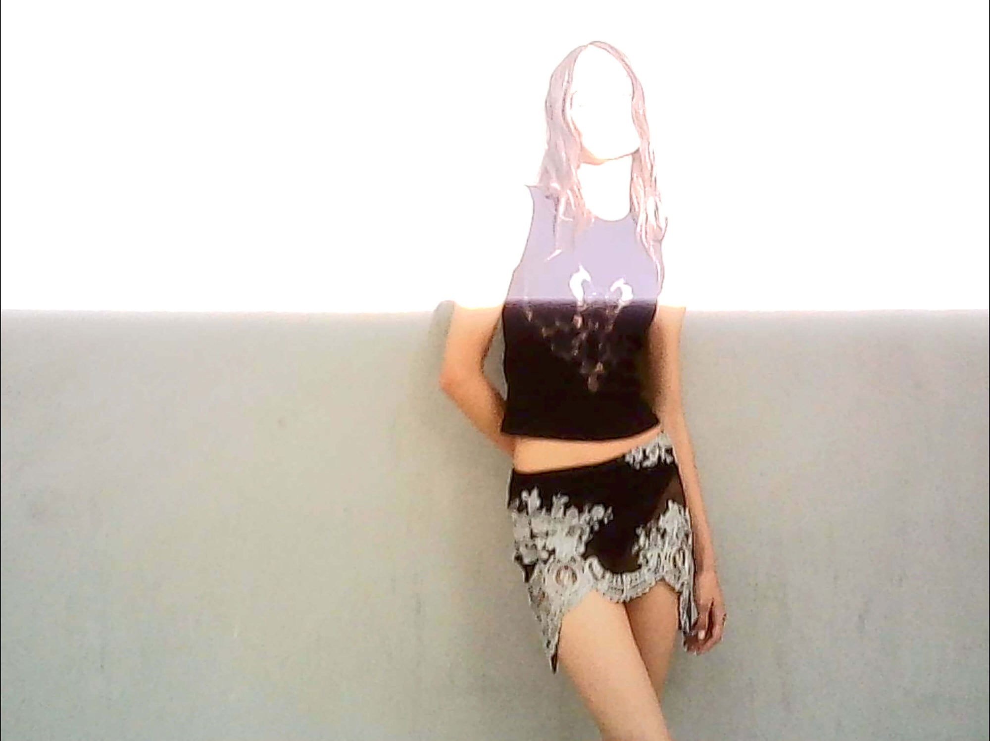Metallic Lace Mini Skirt