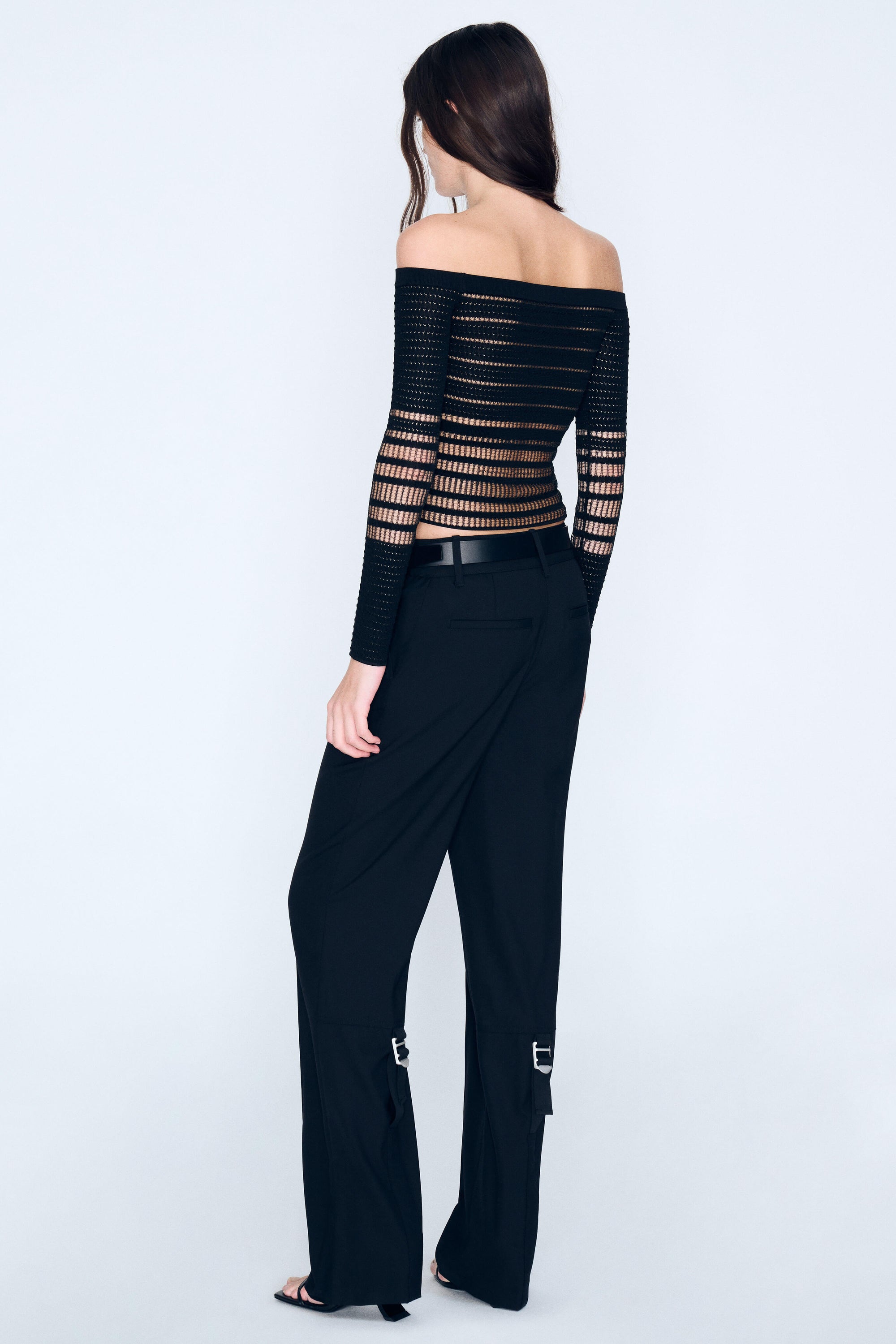 Veiled LS Top in Black