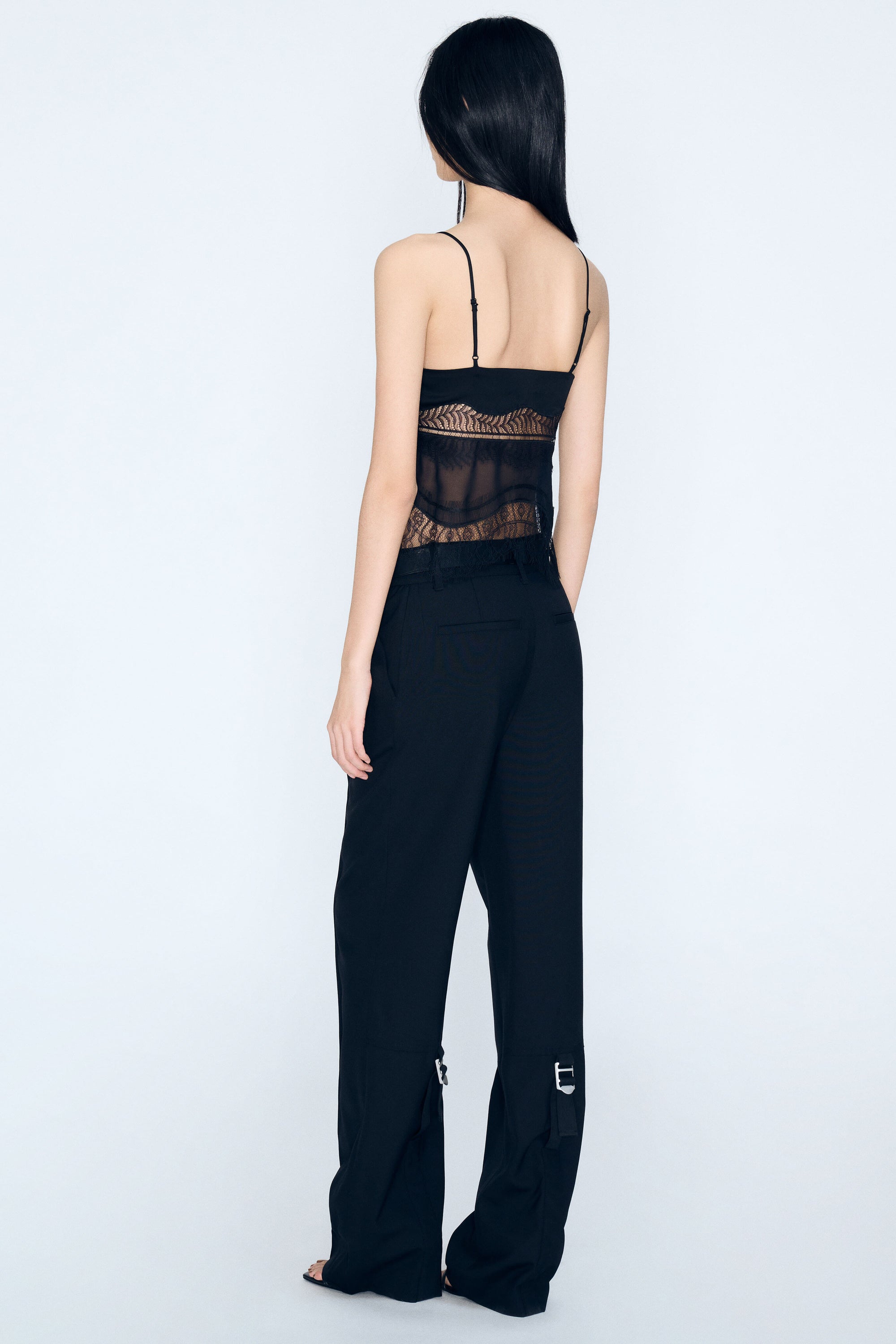 Collage Cami Top in Black