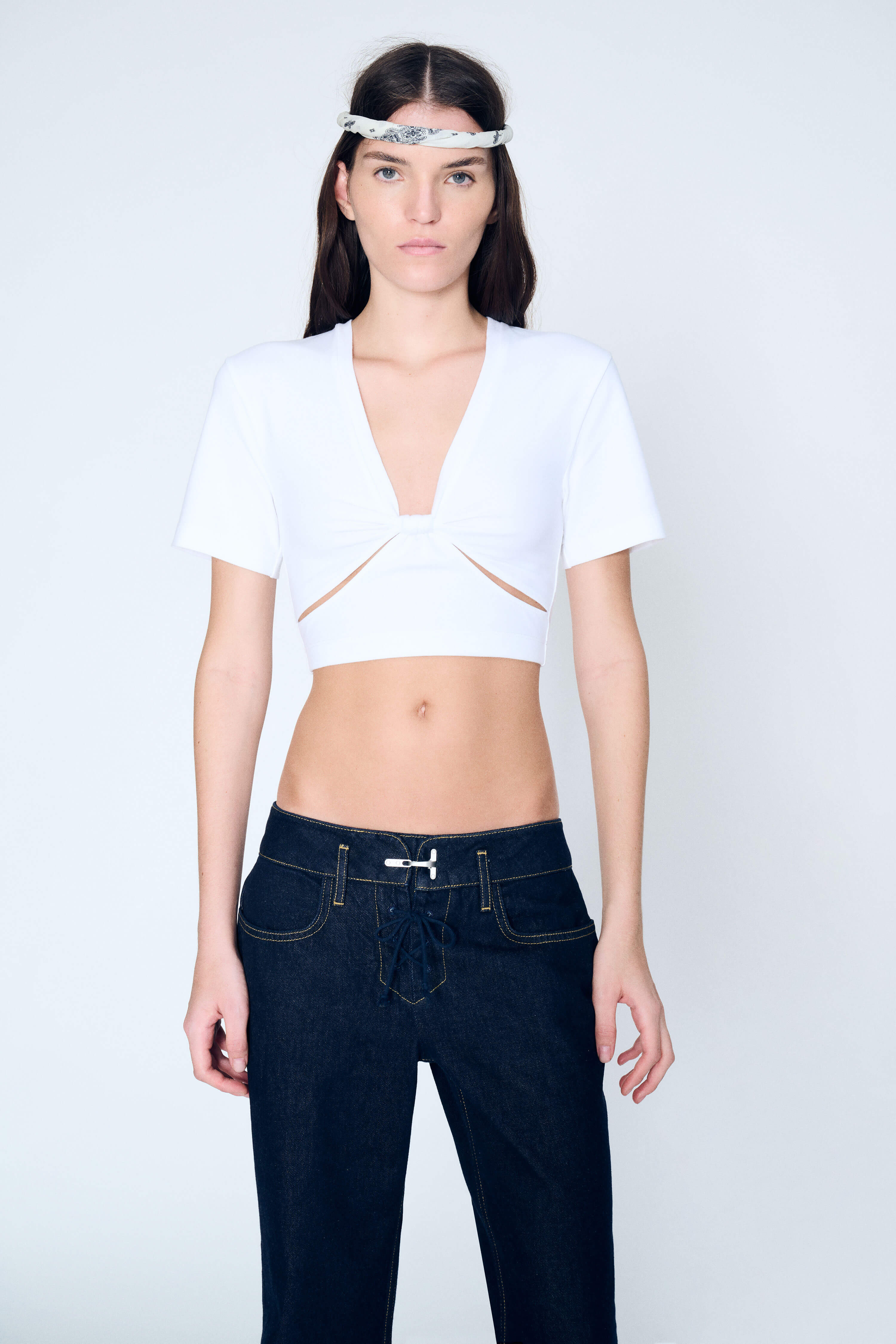 Product Gallery Media 2 Twisted Tshirt in White
