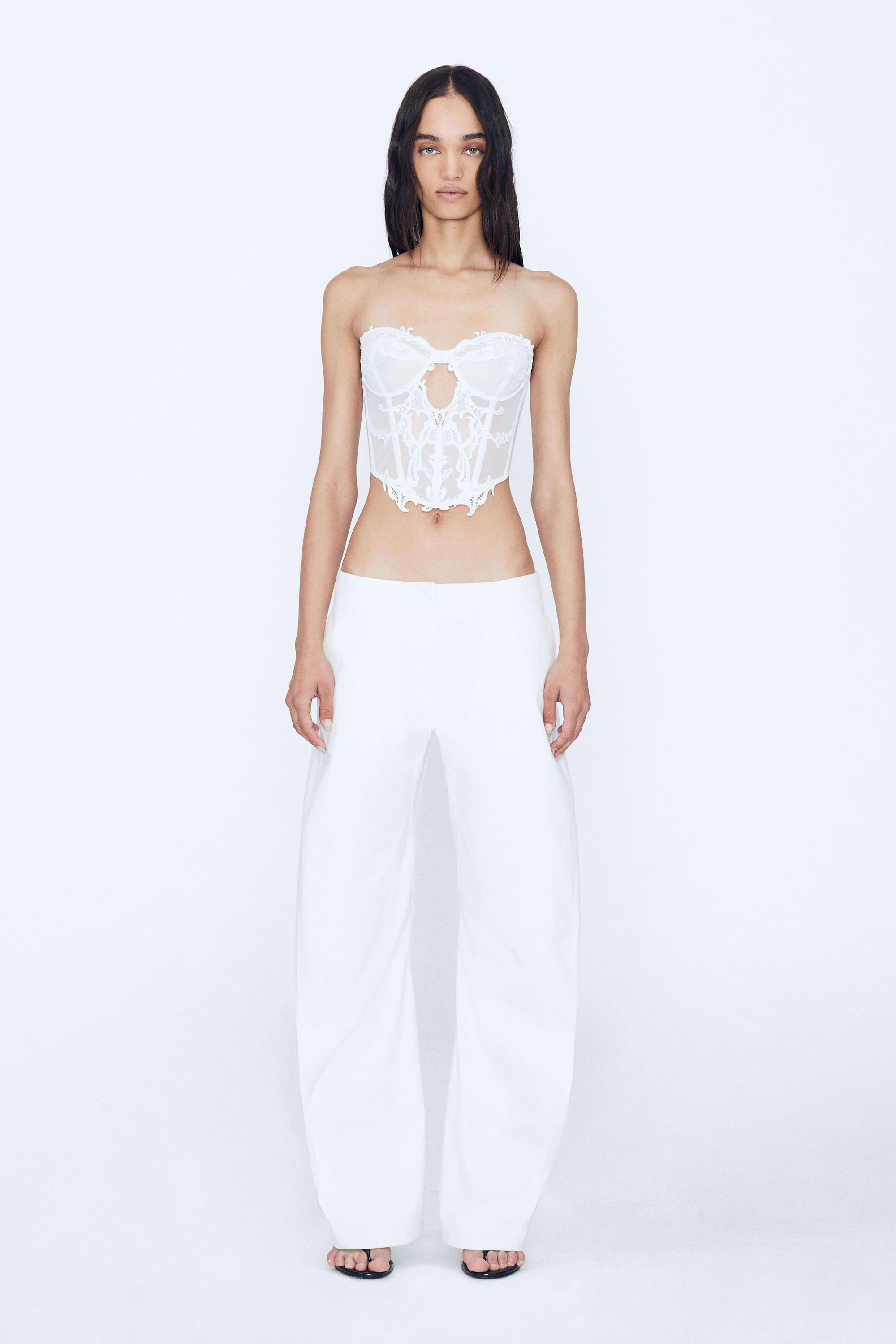 Wing Lace Crop Corset