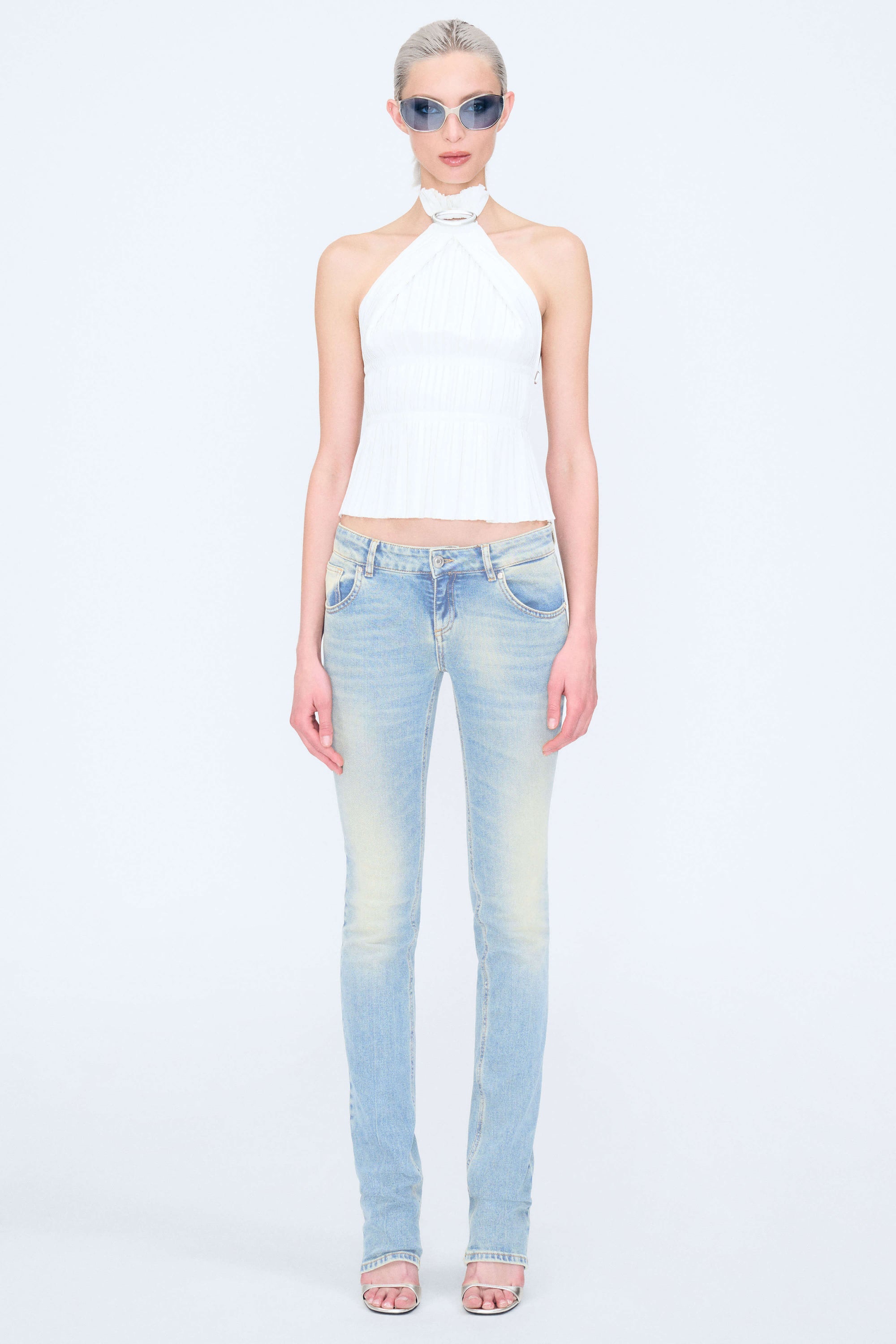 Halo Pleat Halter Top