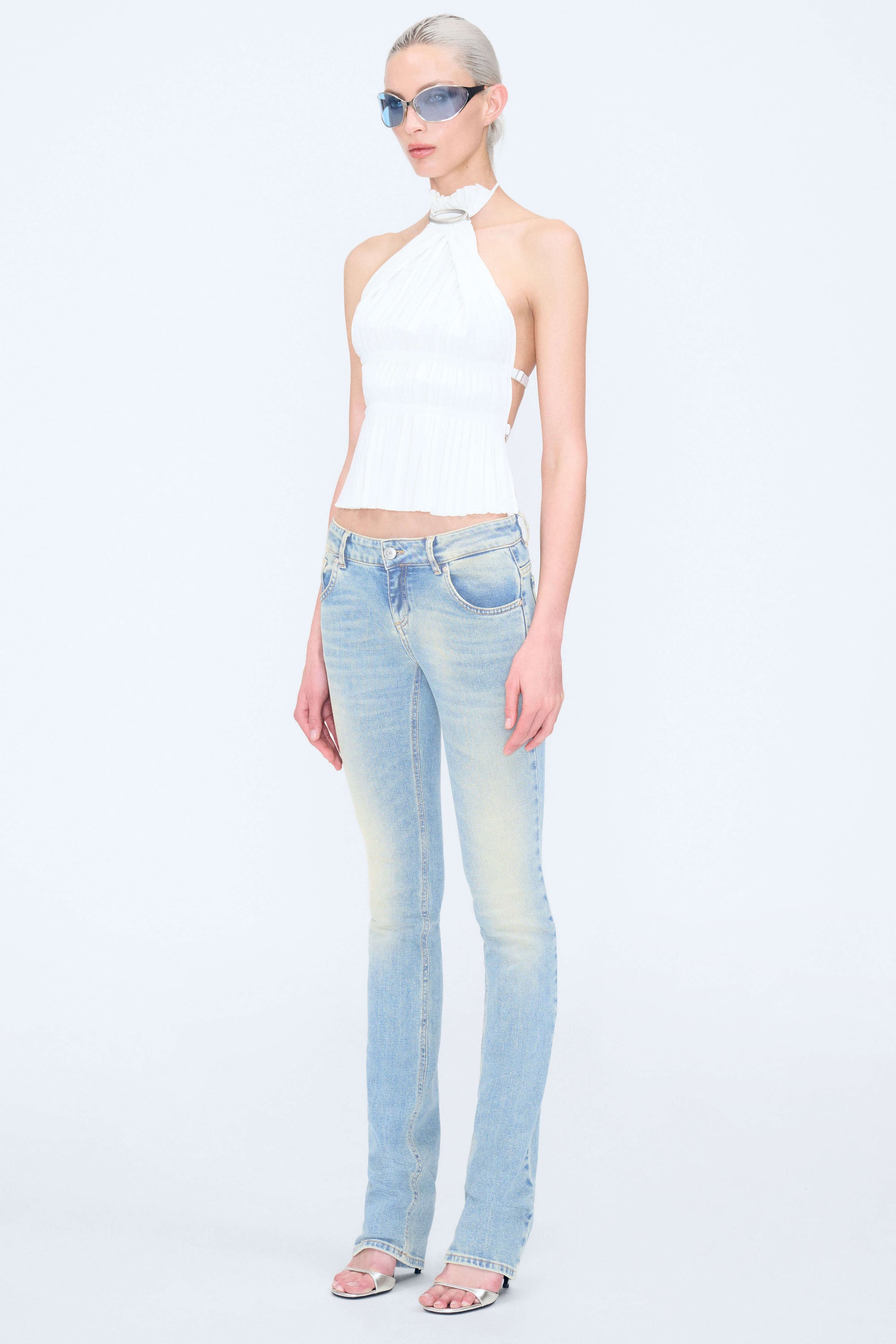 Halo Pleat Halter Top