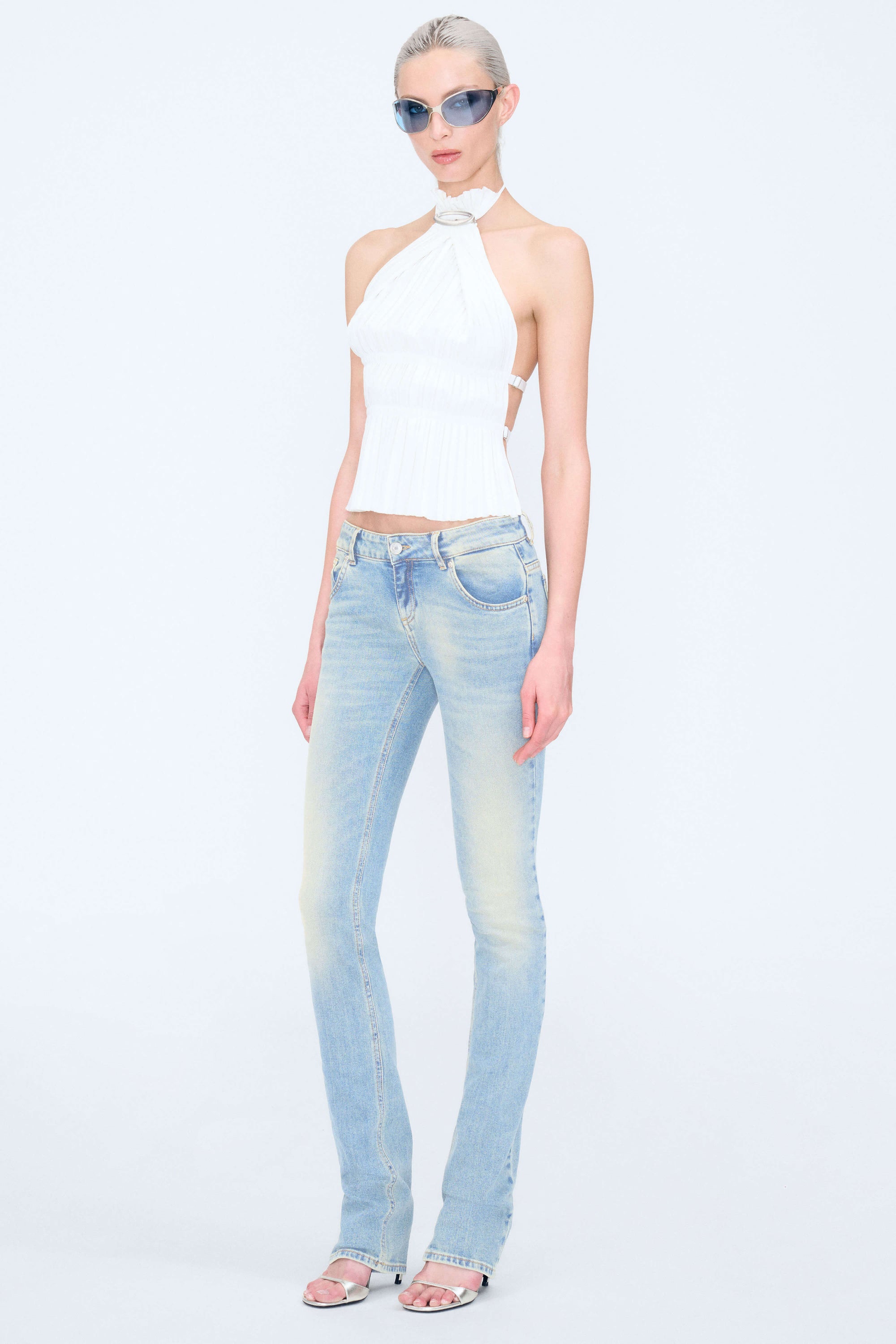 Halo Pleat Halter Top