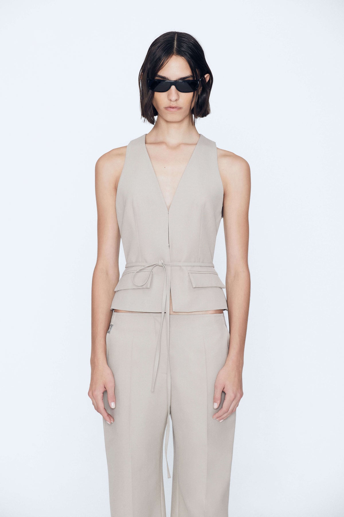 Halo Belted Vest Front