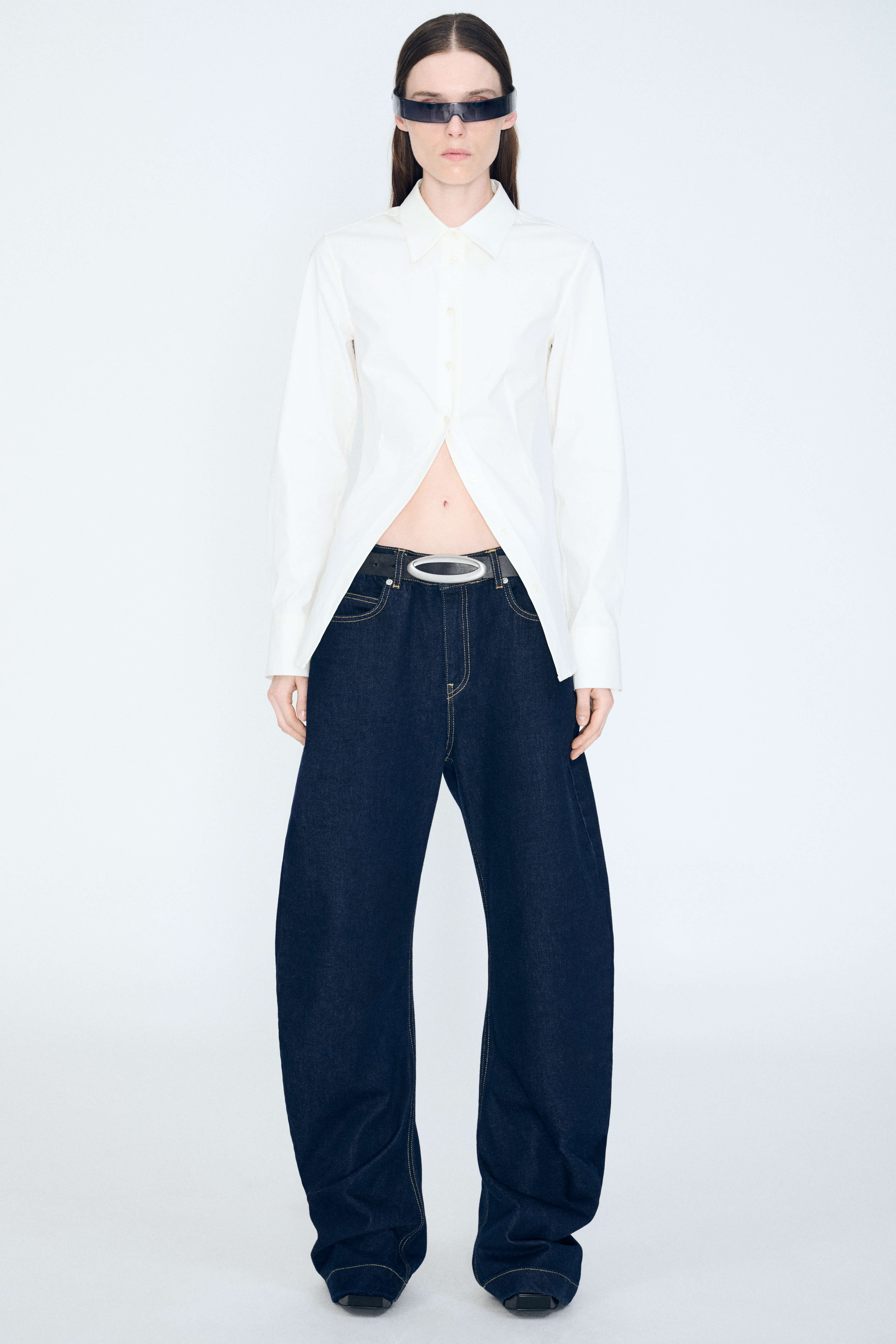 Product Gallery Media 1 Cinch Back Shirt in White