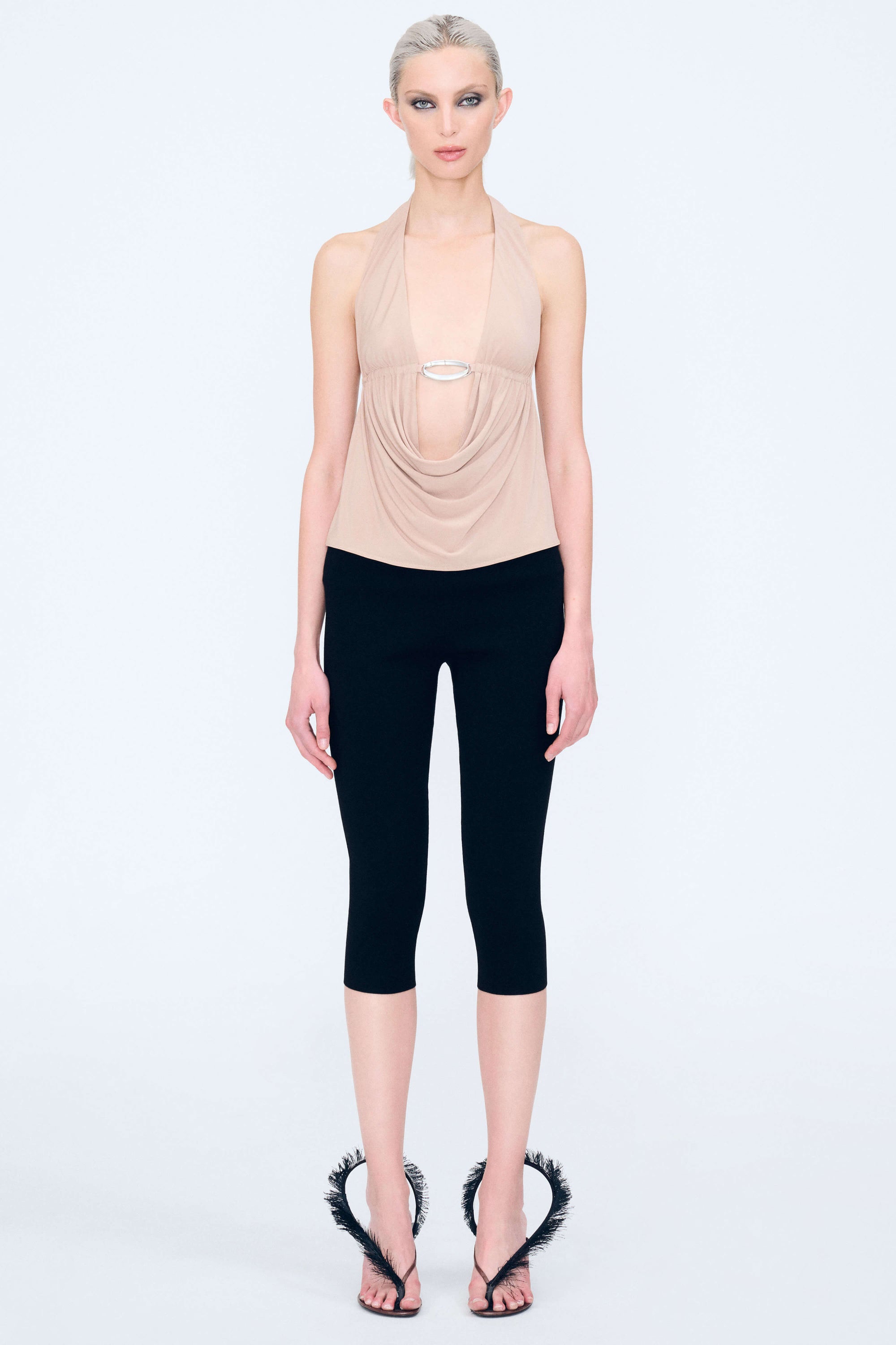 Halo Cowl Halter Top