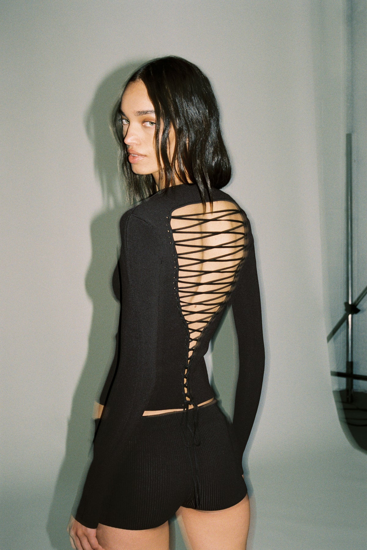 Laced Long Sleeve Top