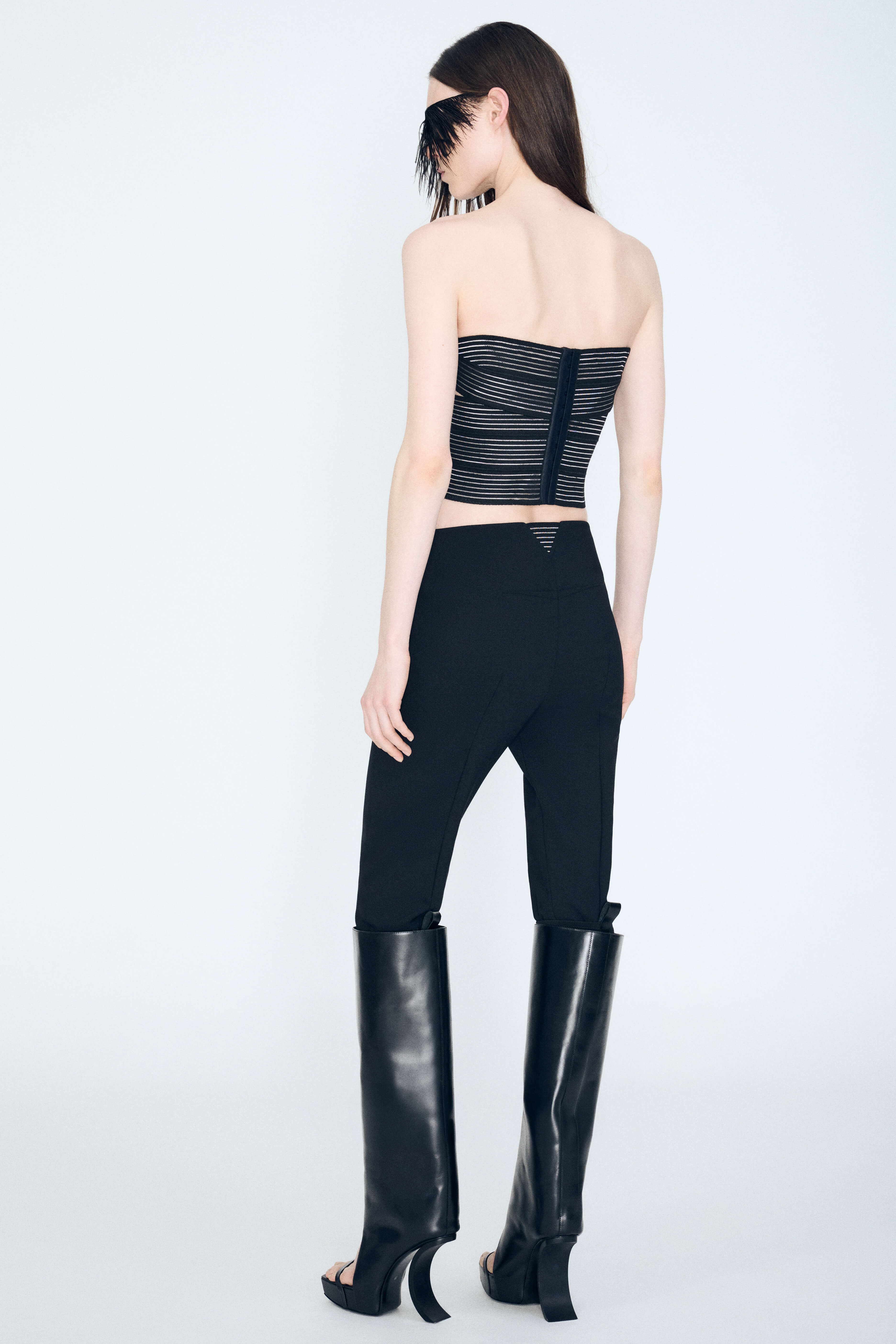 Product Gallery Media 3 Elastic Brace Corset Top in Black