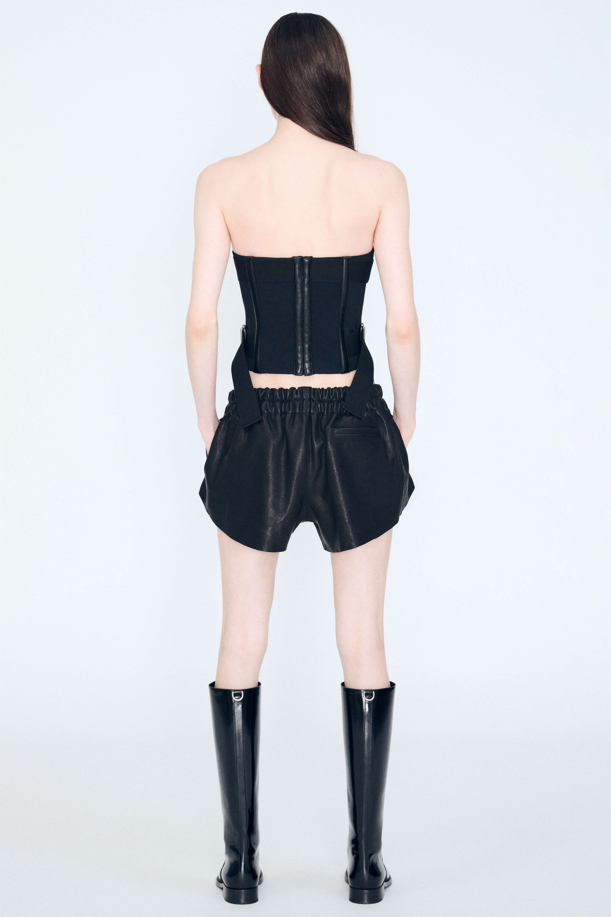 Interwoven Brace Top in Black