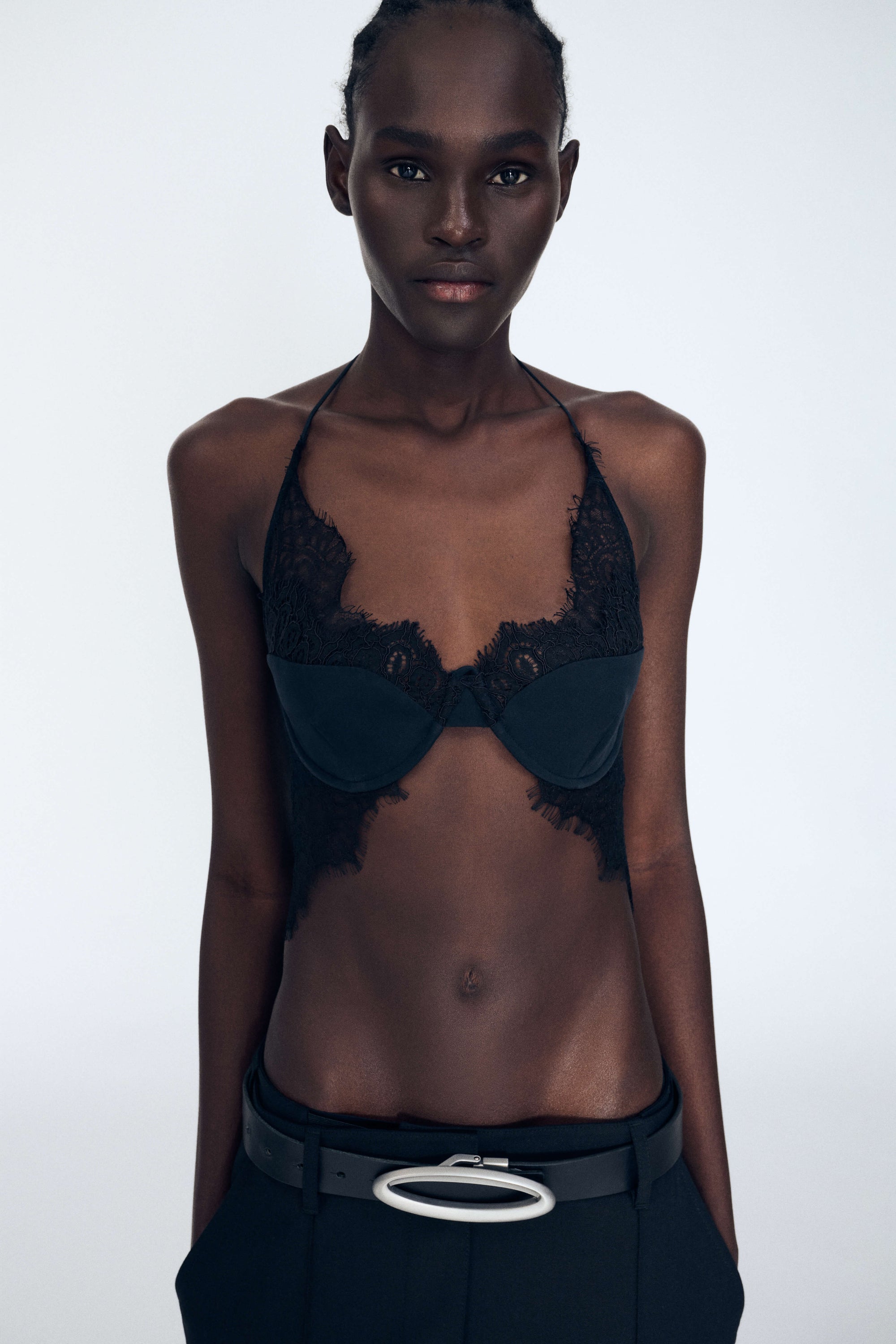 Collage Lace Bra in Black